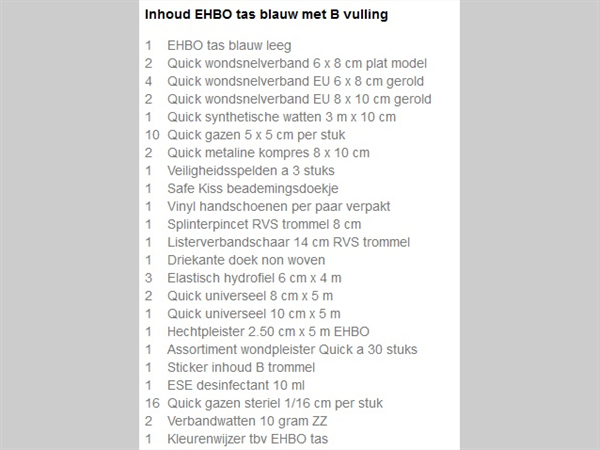 specificeren welvaart Twisted EHBO tas met B vulling - EHBO-Winkel.nl